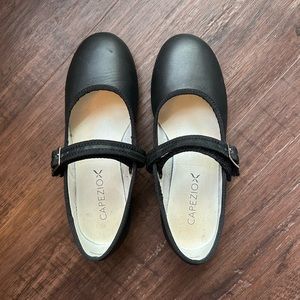 Capezio Black Leather Tap Shoes Child Size 1